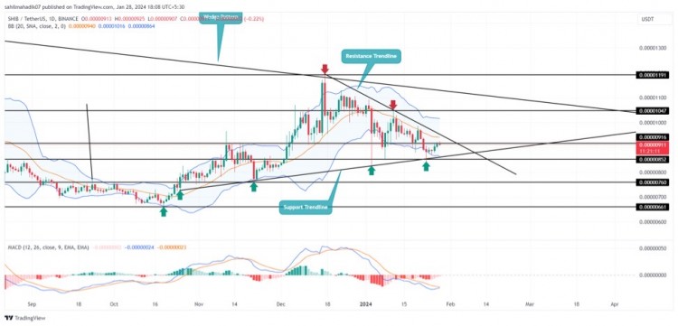 Shiba Inu价格会延长2月份的修正趋势吗？